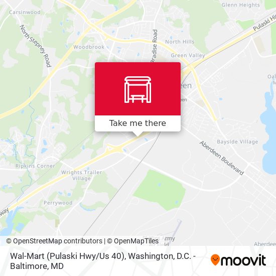 Mapa de Wal-Mart (Pulaski Hwy/Us 40)