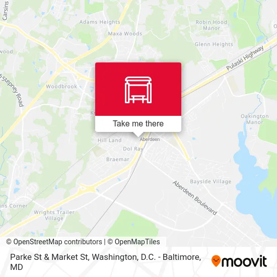 Parke St & Market St map