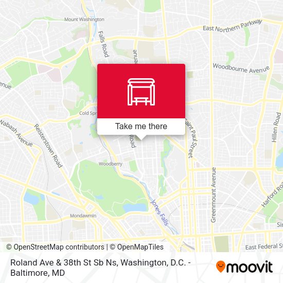Mapa de Roland Ave & 38th St Sb Ns