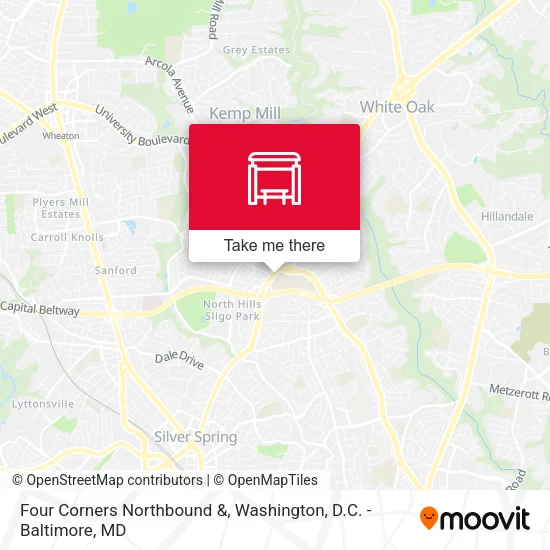 Four Corners Northbound  & map