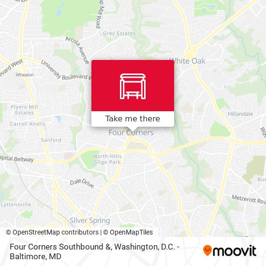 Four Corners Southbound & map