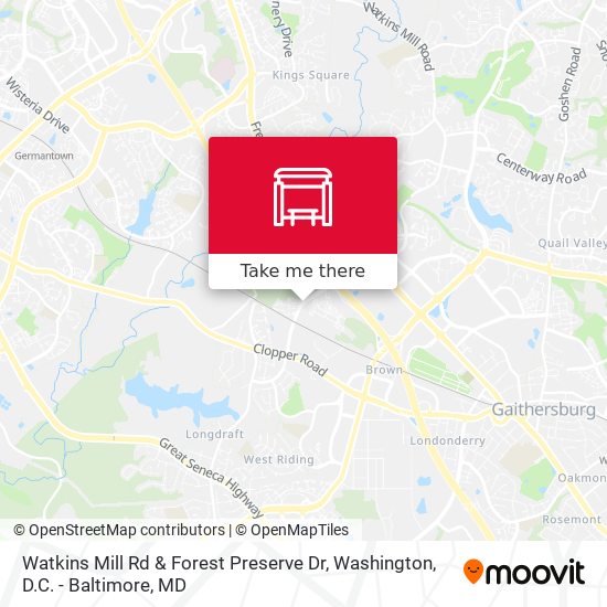 Watkins Mill Rd & Forest Preserve Dr map