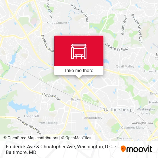 Frederick Ave & Christopher Ave map