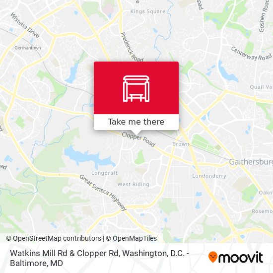 Watkins Mill Rd & Clopper Rd map