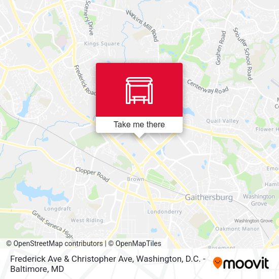 Frederick Ave & Christopher Ave map