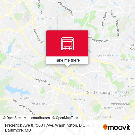 Frederick Ave & @631 Ave map