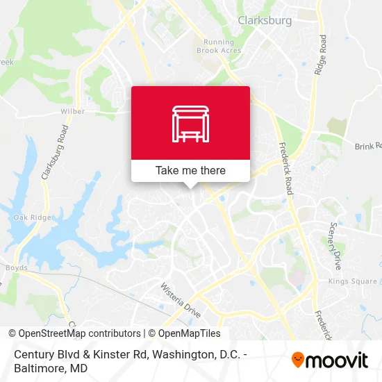 Century Blvd & Kinster Rd map