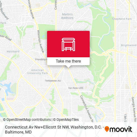Mapa de Connecticut Av Nw+Ellicott St NW