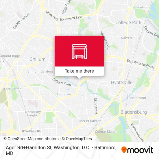 Ager Rd+Hamilton St map