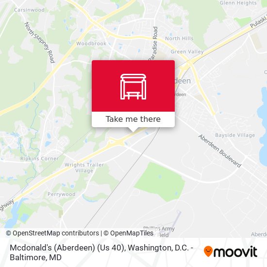 Mcdonald's (Aberdeen) (Us 40) map