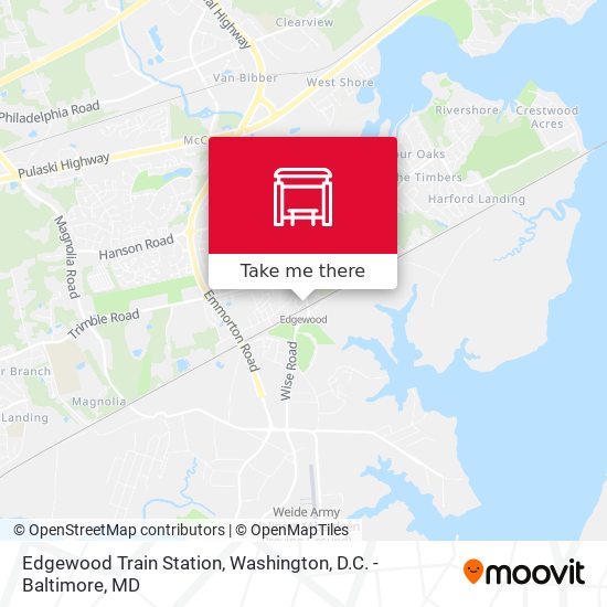 Edgewood Train Station map