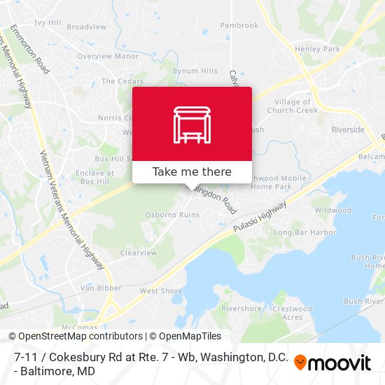 7-11 / Cokesbury Rd at Rte. 7 - Wb map