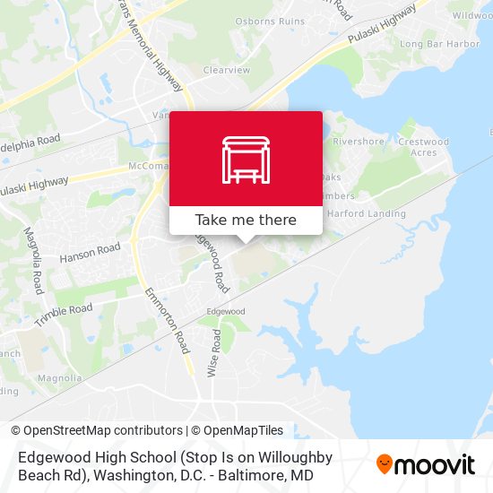 Mapa de Edgewood High School (Stop Is on Willoughby Beach Rd)