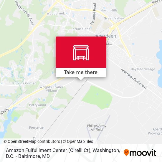 Mapa de Amazon Fulfuillment Center (Cirelli Ct)