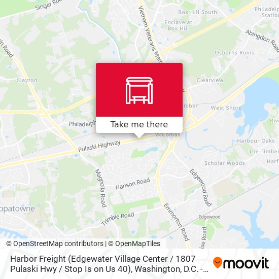 Harbor Freight (Edgewater Village Center / 1807 Pulaski Hwy / Stop Is on Us 40) map
