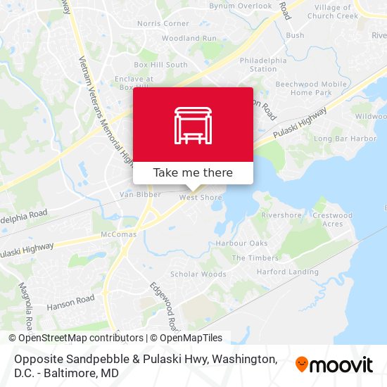 Mapa de Opposite Sandpebble & Pulaski Hwy