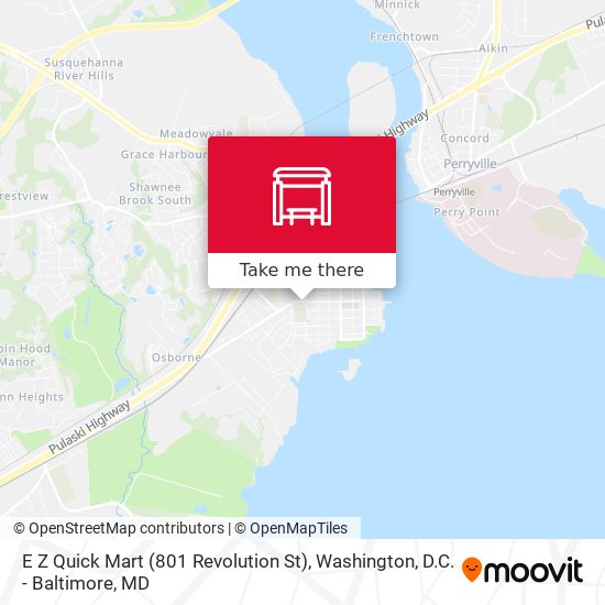 Mapa de E Z Quick Mart (801 Revolution St)