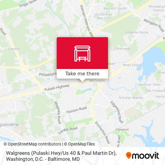 Walgreens (Pulaski Hwy / Us 40 & Paul Martin Dr) map