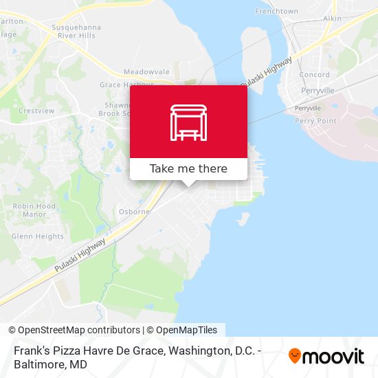 Mapa de Frank's Pizza Havre De Grace