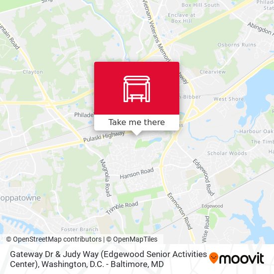 Gateway Dr & Judy Way (Edgewood Senior Activities Center) map