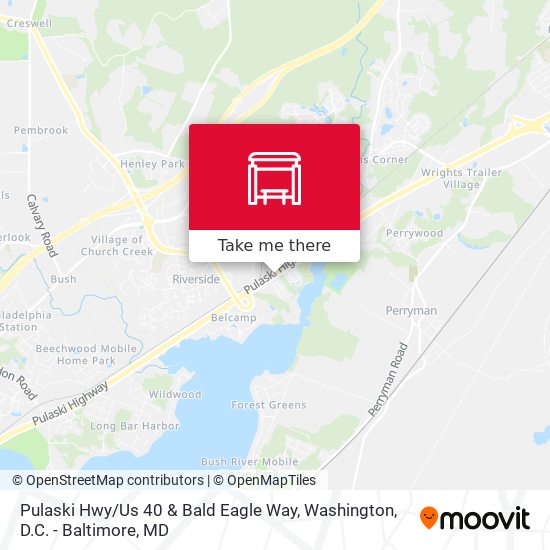 Mapa de Pulaski Hwy / Us 40 & Bald Eagle Way