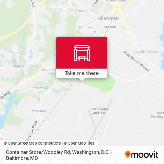 Container Store/Woodley Rd map