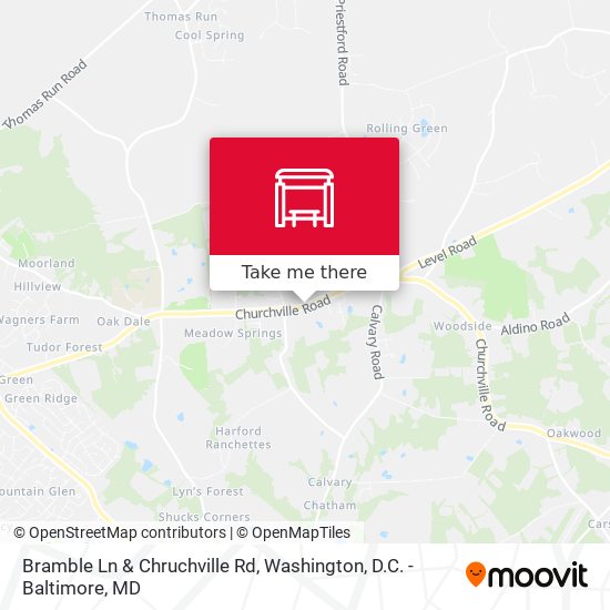 Bramble Ln & Chruchville Rd map