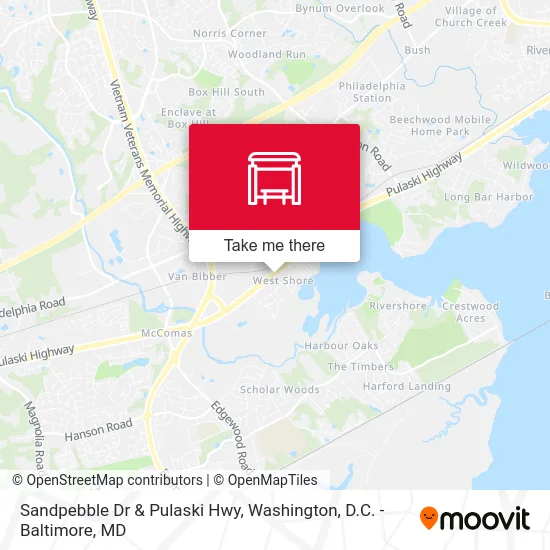 Sandpebble Dr & Pulaski Hwy map