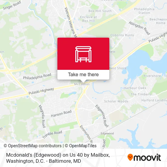 Mcdonald's (Edgewood) on Us 40 by Mailbox map