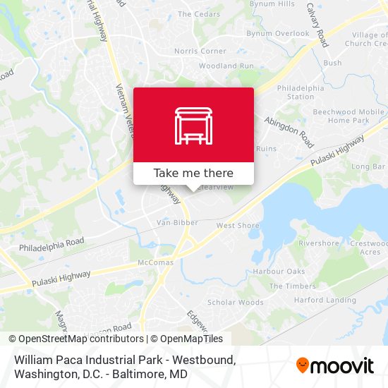 Mapa de William Paca Industrial Park - Westbound