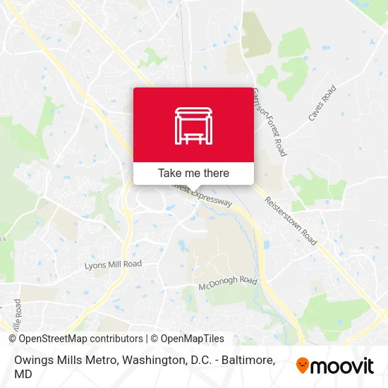 Owings Mills Metro map