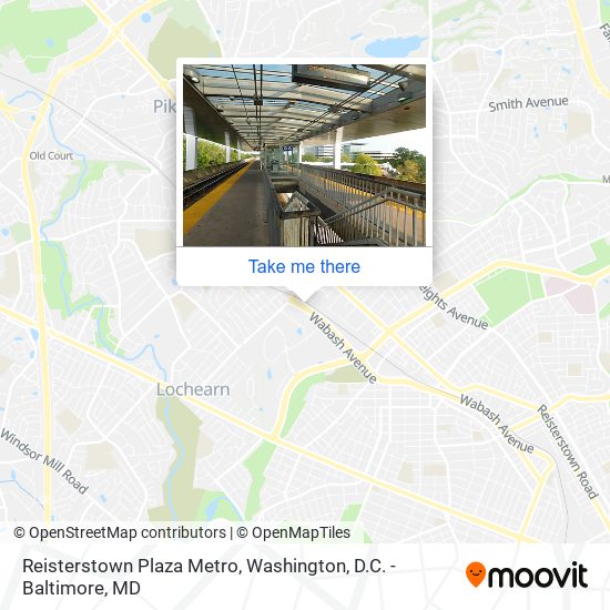 Reisterstown Plaza Metro map