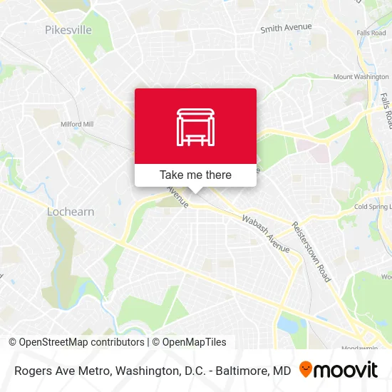 Rogers Ave Metro map