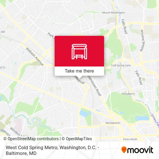 Mapa de West Cold Spring Metro