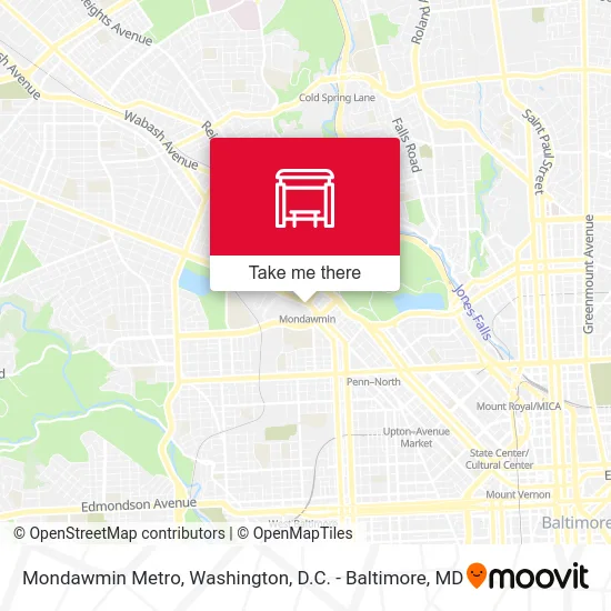 Mapa de Mondawmin Metro