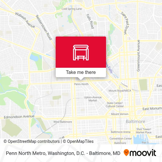 Penn North Metro map