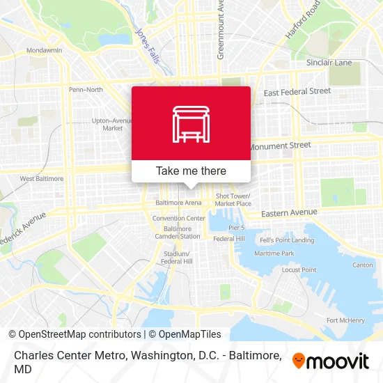 Charles Center Metro map