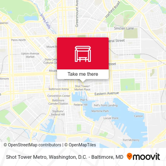 Mapa de Shot Tower Metro