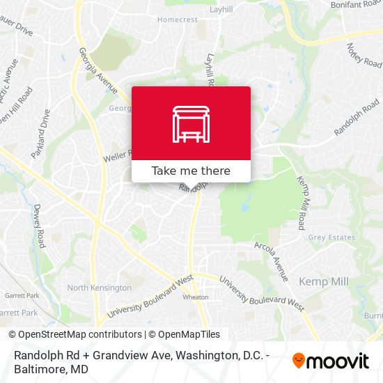 Mapa de Randolph Rd + Grandview Ave