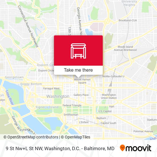 9 St Nw+L St NW map