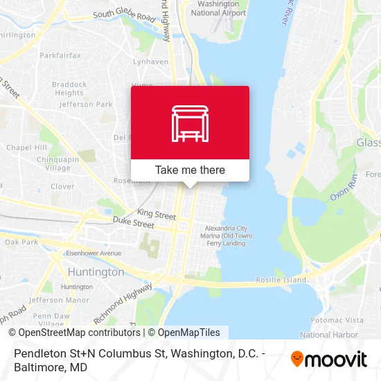 Pendleton St+N Columbus St map