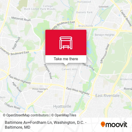 Baltimore Av+Fordham Ln map