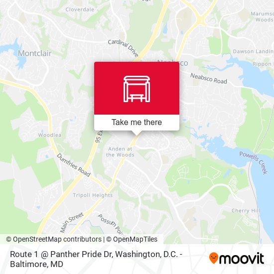 Route 1 @ Panther Pride Dr map