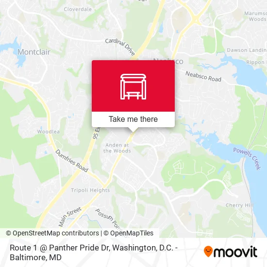 Mapa de Route 1 @ Panther Pride Dr