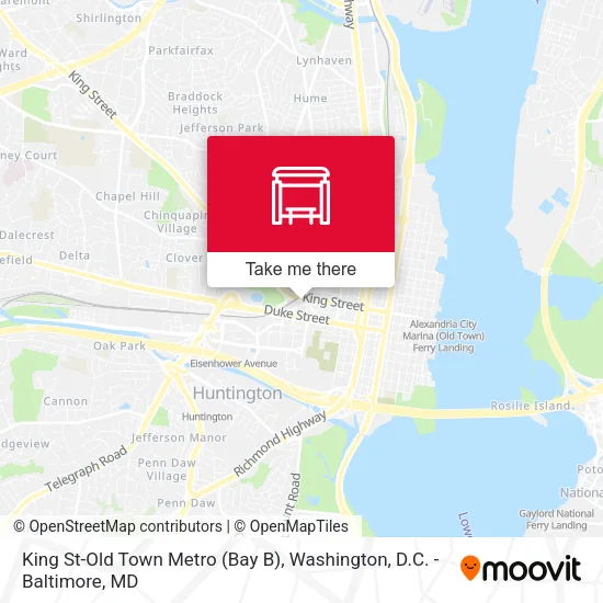 Mapa de King St-Old Town Metro (Bay B)