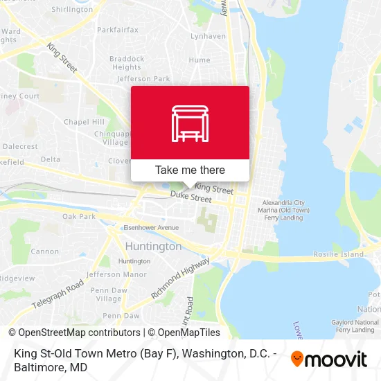 Mapa de King St-Old Town Metro (Bay F)