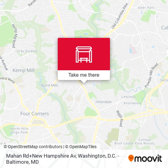 Mahan Rd+New Hampshire Av map