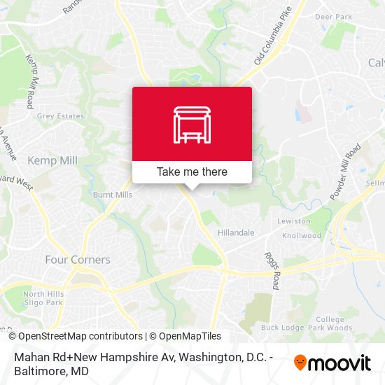 Mahan Rd+New Hampshire Av map