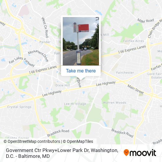 Mapa de Government Ctr Pkwy+Lower Park Dr