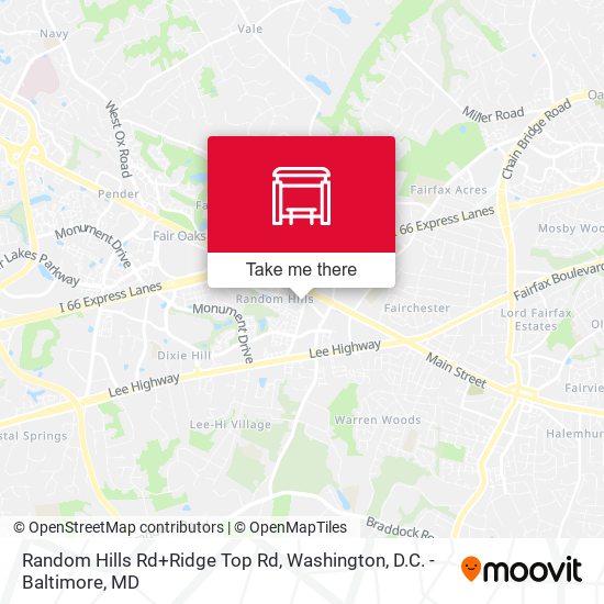 Random Hills Rd+Ridge Top Rd map